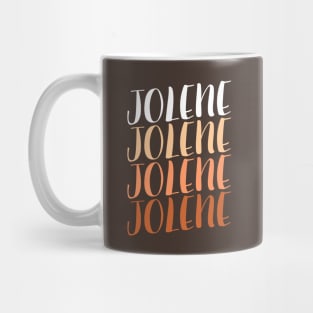 jolene vintage lettering Mug